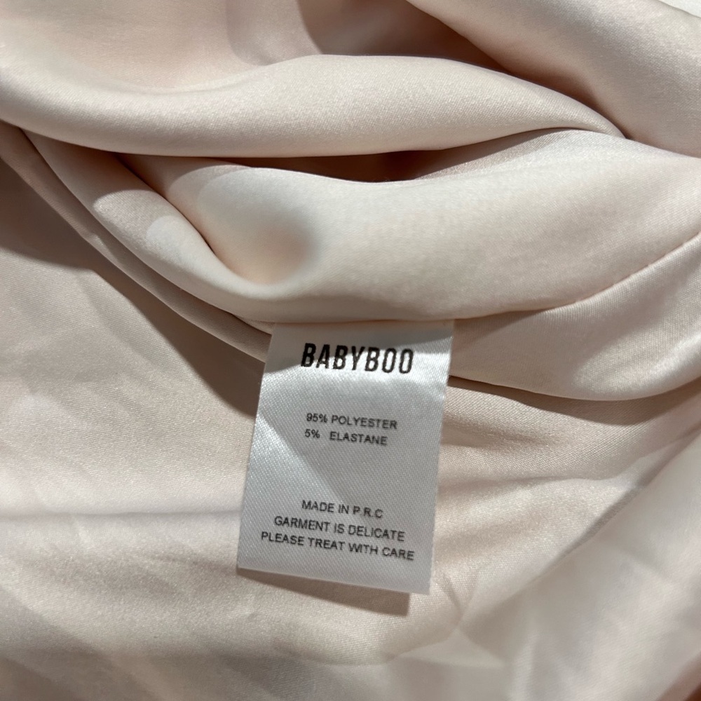 Babyboo Chic Cream Slip Dress with Slit - Picture 10 of 16
